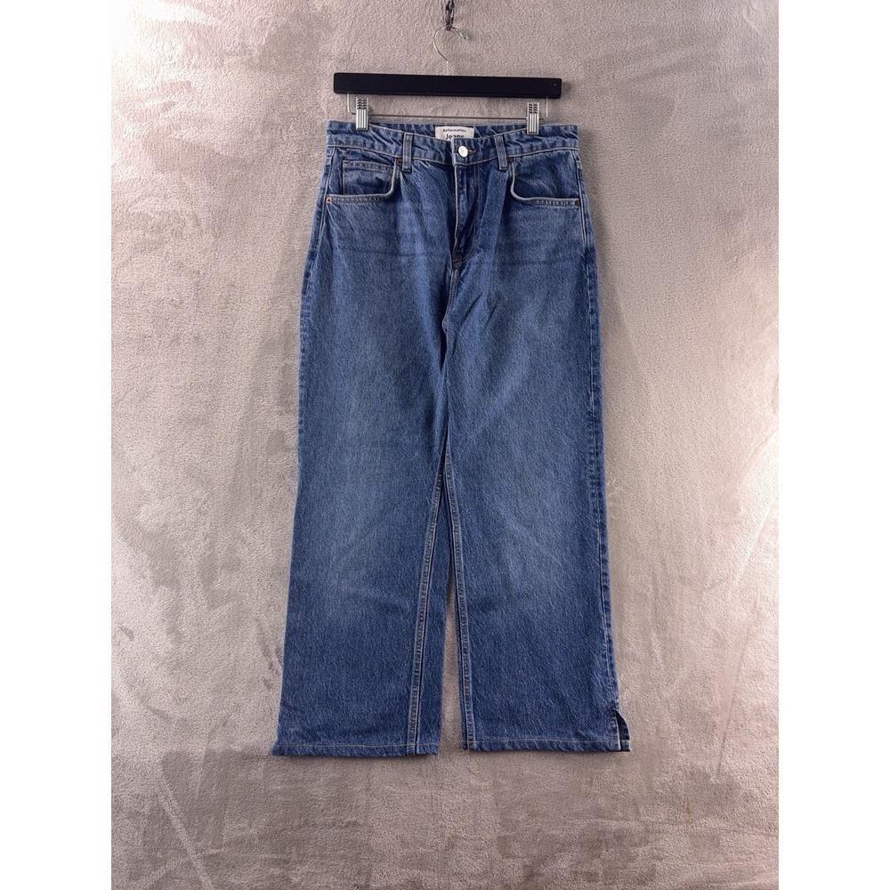 Reformation Lake High Rise Split Hem Bootcut Jeans Womens Size 28x25 Blue Wash